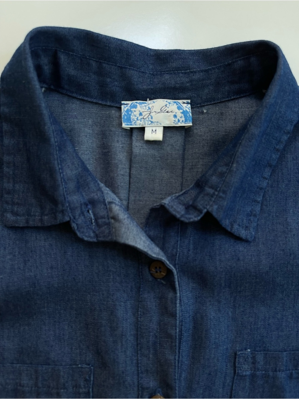 J. Jill Dark Indigo Button-Up Shirt dress - Picture 6 of 9